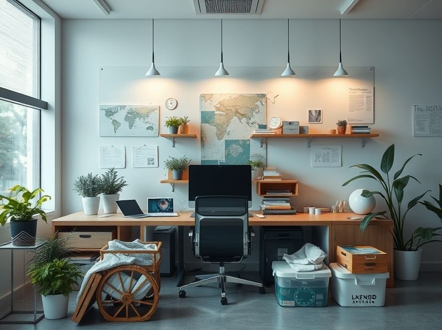 Reciclagem de materiais de escritório