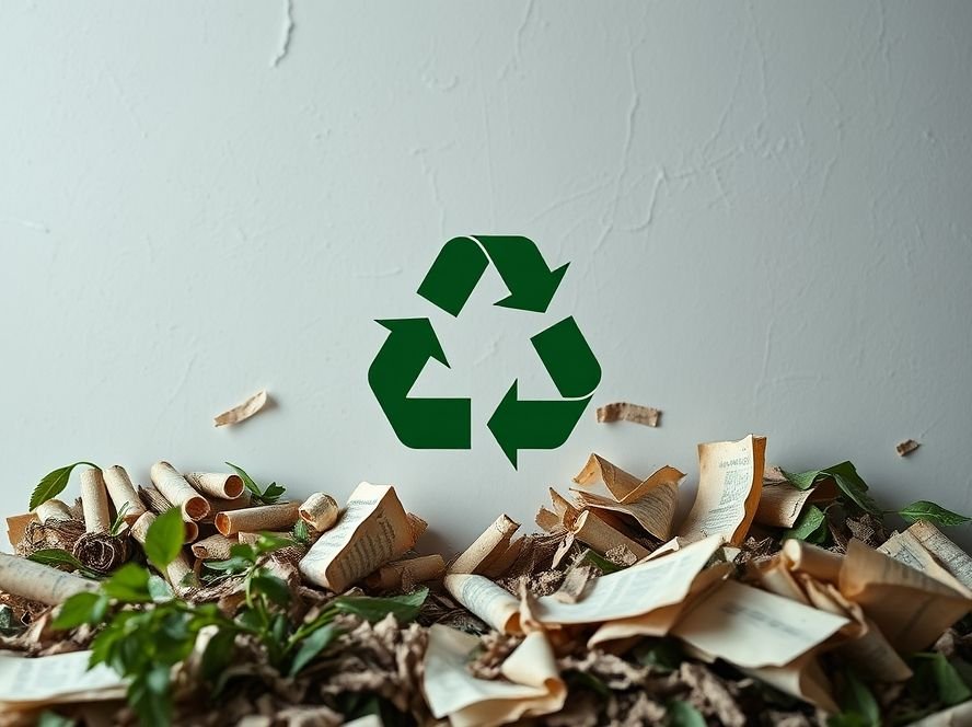 Reciclagem de sobras de papel